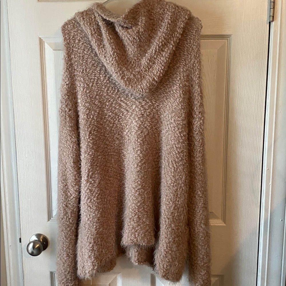 POL Cozy Tan Hooded Sweater - Picture 3 of 6